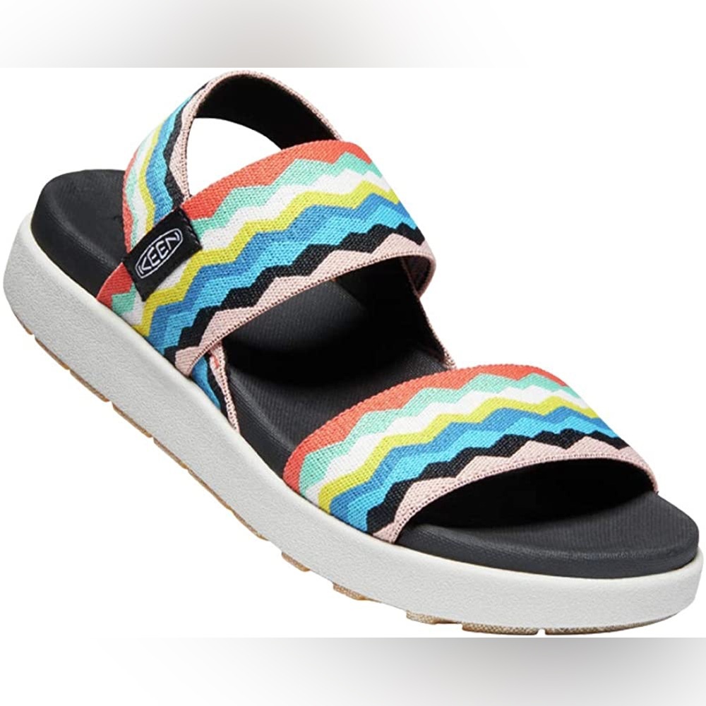 Keen Elle Backstrap Sandal Multicolored Geometric Stripe Casual Sandal 8